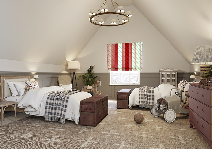 Kings Breakfast, Stripe Kingsmen - Twist&Fit Roman Blind - Image 6